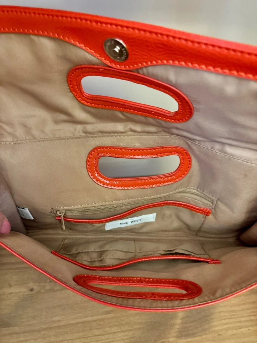 Nine West  Red Patent Clutch - Picture 4 of 5